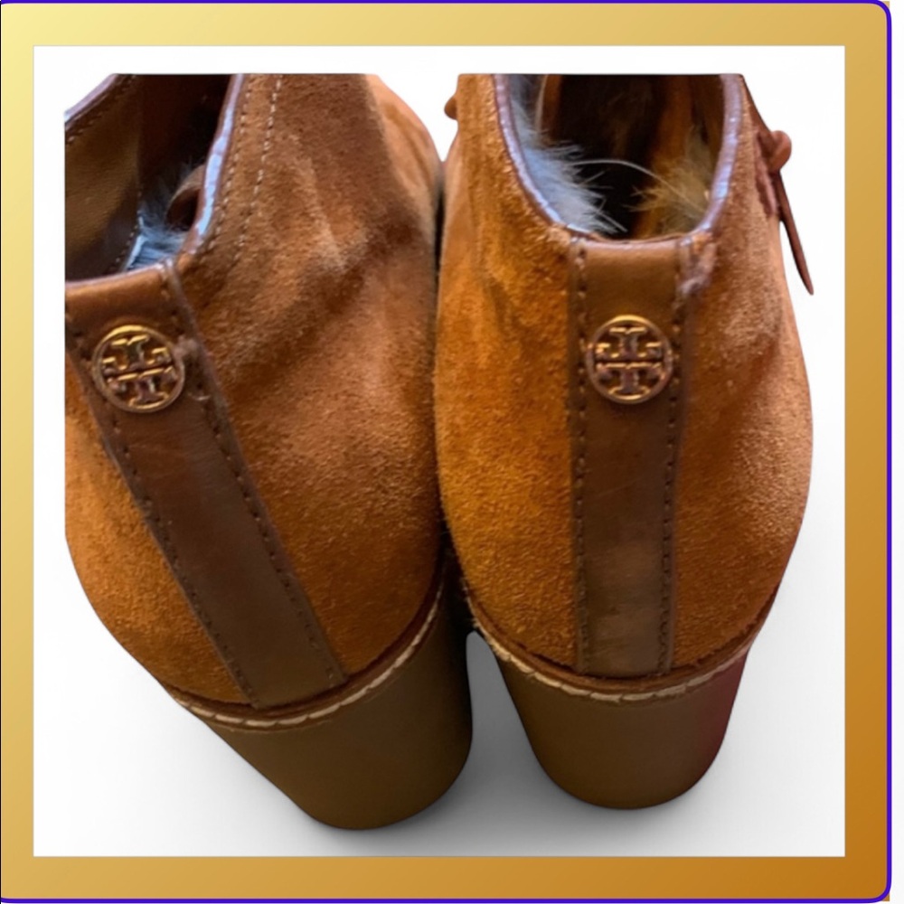 Tory Burch suede Booties with warm fur inside. - Picture 5 of 6